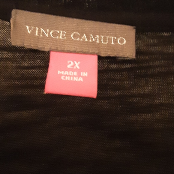 NWT Vince Camuto 2x Long Sleeve V-neck Tunic Top - Picture 2 of 6